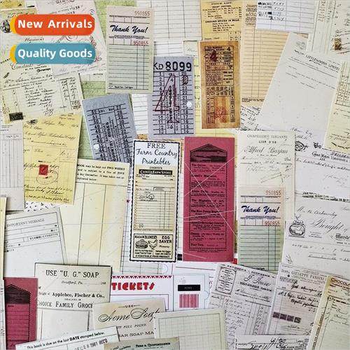 junk journal vintage sticky note ticket material pack 53 pcs