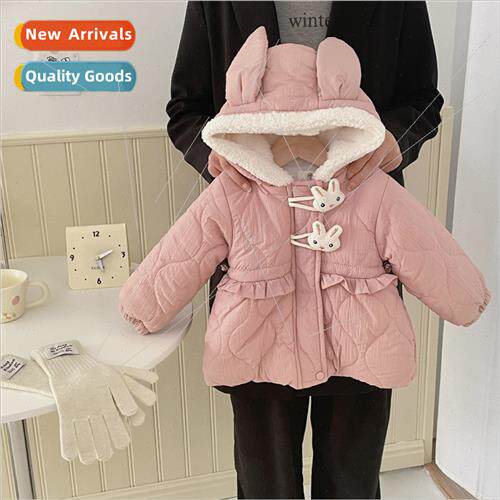 Girls cotton jacket winter new 适用eign womens baby padded t
