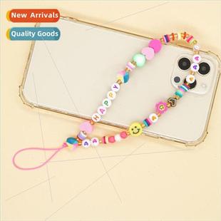 rice beads ceramic letters soft domestic color HAPPY mixed