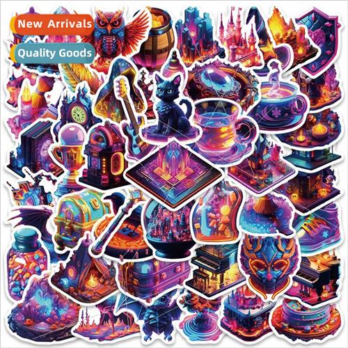 50 Neon Style Ministry of Magic Magic Graffiti Stickers ggag
