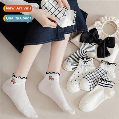 Lace socks womens short socks summer thin sweet cute wooden