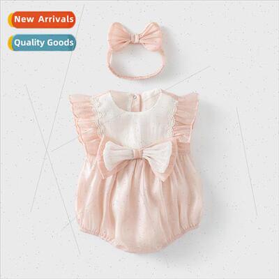 Baby onesie female baby clothes 2023 summer thin section sho