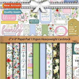 Paper Alphabet Vintage Handbook Material Cards Col Flower