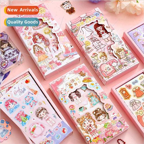 Glitter stickers change closet coo card stickers cartoon cut