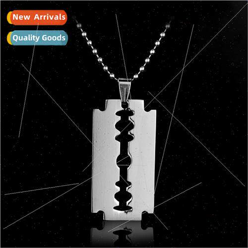 Personalized punk  razor blade pendant men razor pendant mil