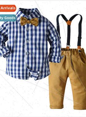 boys little boy spring suit long-sleeved shirt back pants tw