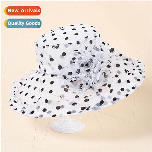 Organza large brim face shield sunscreen beach hat female su