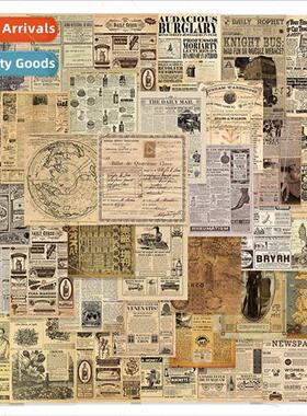 35 pcs of retro sheepskin newspaper stickers PVC waterproof