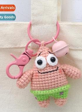 Finished handmade crochet Patrick star pendant wool knitting