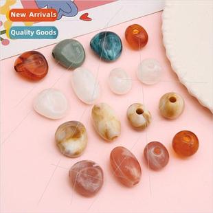 straight holes large Acrylic beads color Ebay shap two