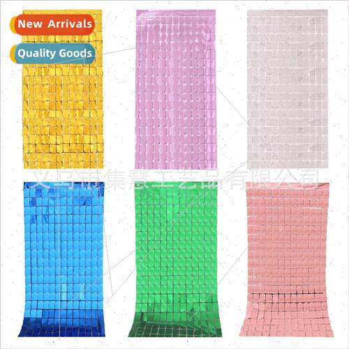 1*2 meters super glossy square rain curtains rain square cur