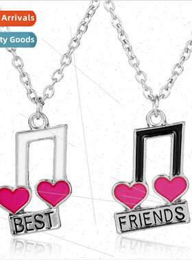 best friends best friends necklace fashion love note two pet