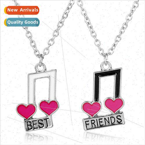 best friends best friends necklace fashion love note two pet
