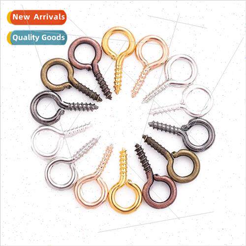 200pcs  single hole pearl goats eye nail screw diy handmade