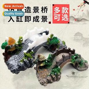 aquascape pavilion bridge dodge turtle resin Aquarium