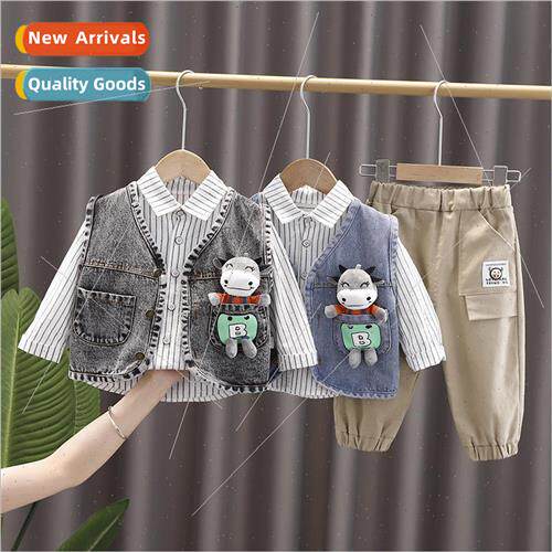 Childrens Korean  of the new spring and fall boys shirt long