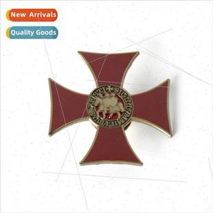 Knights Templar Badge New Metal Jewelry Brooch 2023 Cross