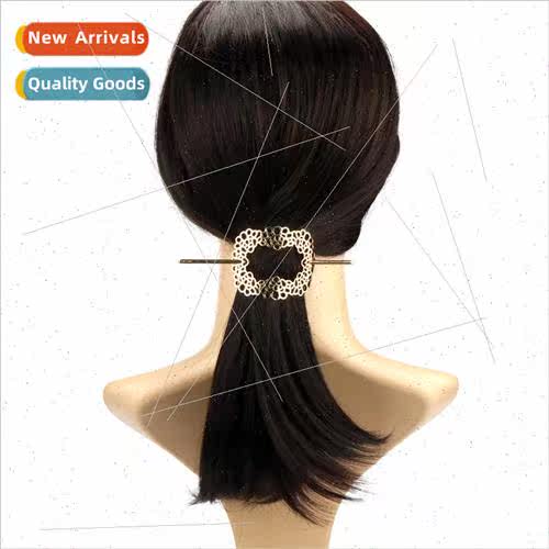 Popular retro ponytail hairpin metal hollow hairpin hairpin