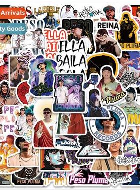 50 popular singer peso pluma stickers graffiti decals luggag