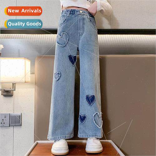 2023 new childrens clothing girls fashion jeans spring  in o