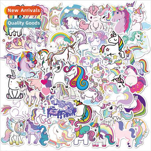 50 cartoon pattern unicorn graffiti stickers luggage guitar