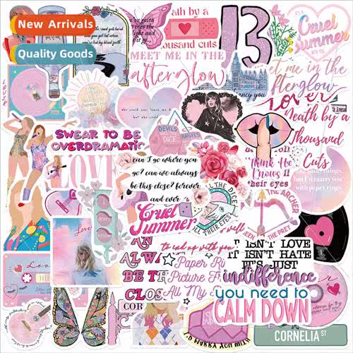 50 pink mold albumlover graffiti stickers guitar notebook lu