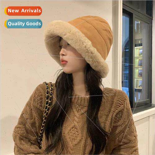 Autumn and winter thickened plush warm fisherman hat female