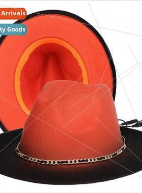 Autumn and winter ladies new two-color tweed bowler hat outd