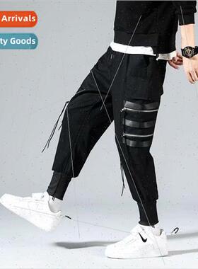 Spring and Autumn flutter belt work pants mens casual pants