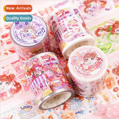 New flash sheer tape special oil tape cartoon cute girl hear