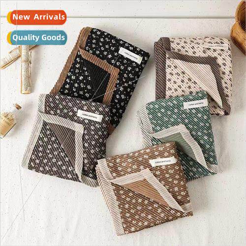 2022 fall and winter pleated cotton linen scarf female Korea