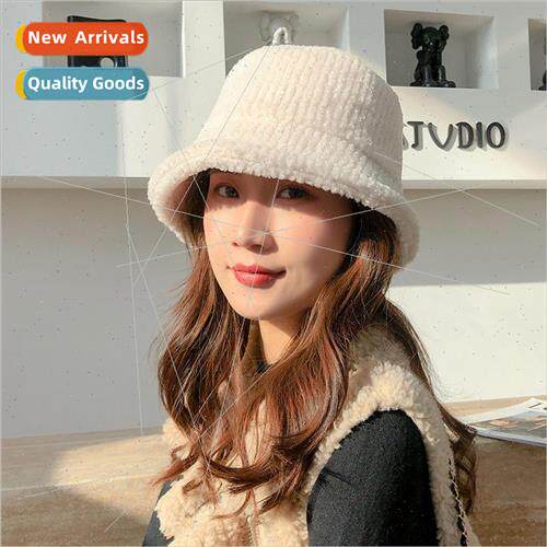 Hat womens fall and winter  lamb wool velvet fishermans hat