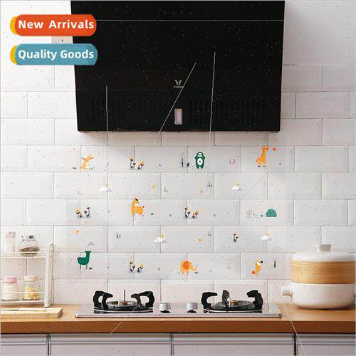 Kitchen stove oil stickers cartoon self-adhesive wall sticke