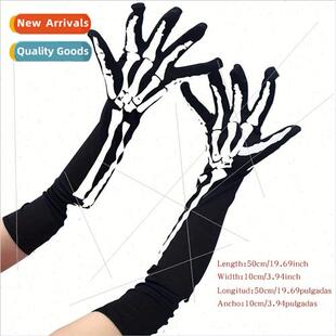 White Gloves Halloween Gloves Horror Atmosphere Skeleton Lon