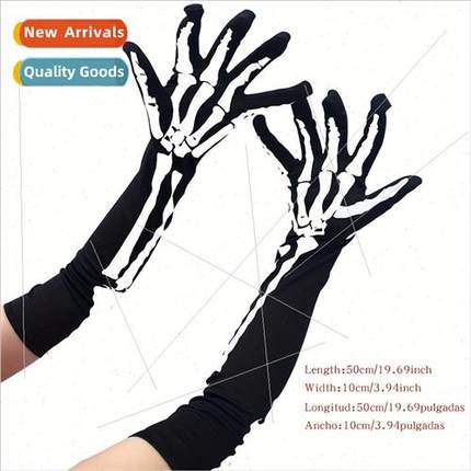 White Gloves Halloween Gloves Horror Atmosphere Skeleton Lon