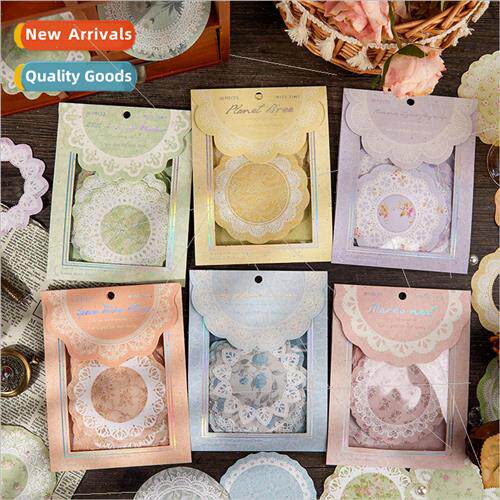 Lace material paper White Mist Flower Window Series Shaped f