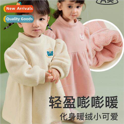 2023 winter new childrens dress sweet princess bubble sleeve