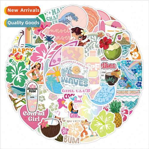 120 pcs Coconut girl coconut girl graffiti stickers scooter