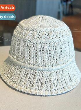 Spring and summer straw hollow fisherman hat female ins sun