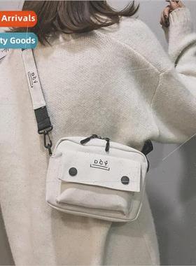 Shoulder canvas ladies bag 2022 new Korean letters bag simpl