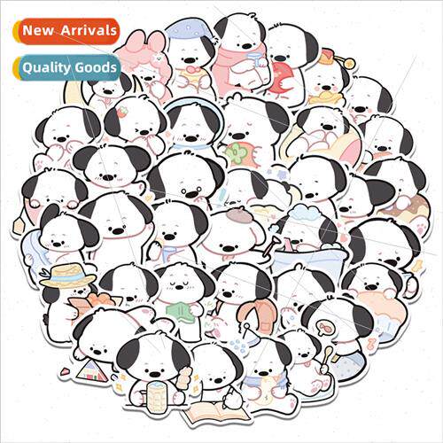 40 cute big head puppy handbook stickers decorative notebook