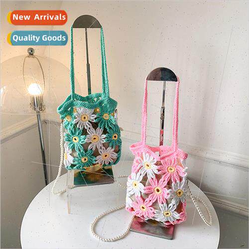 New flowers wool knitting lovely fresh handbag Mori soft sis