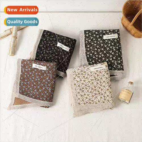 Korean literary cotton linen scarf female spring and fall 适