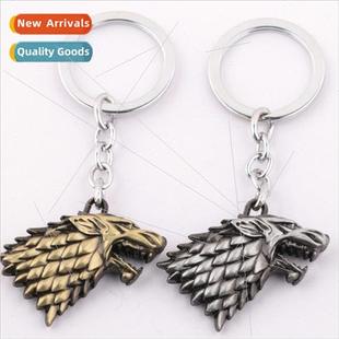 Pendant Metal Badge Jewelry Wolf Keychain Head