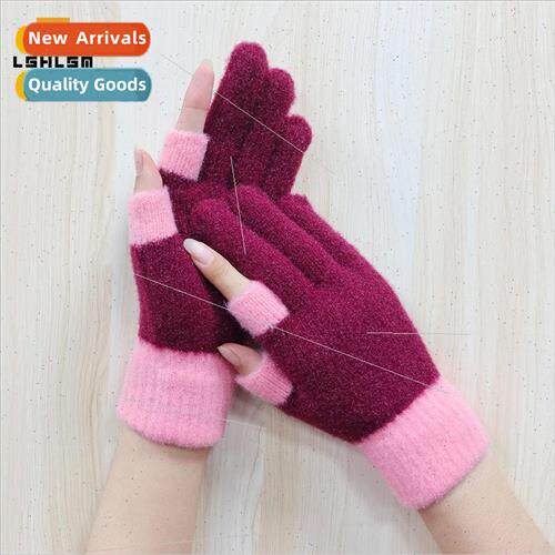 Autumn and winter padded and thickened warm touch screen glo