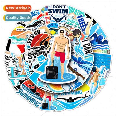 50 swimming sports luggage stickers scooter creative waterpr
