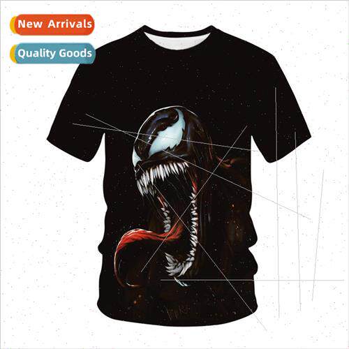 Summer new venom 3D digital printing short sleeve mens T-shi