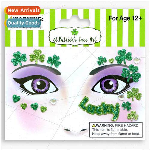 Shamrock Holiday Party Glitter Onion Powder Diamond Cute Fac