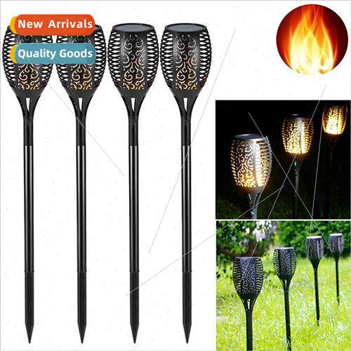 51LED Solar Flame ght Ground Plug Lawn ght Outdoor Sensor gh