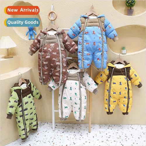 Newborn baby clothes baby onesie winter thickened out baby c